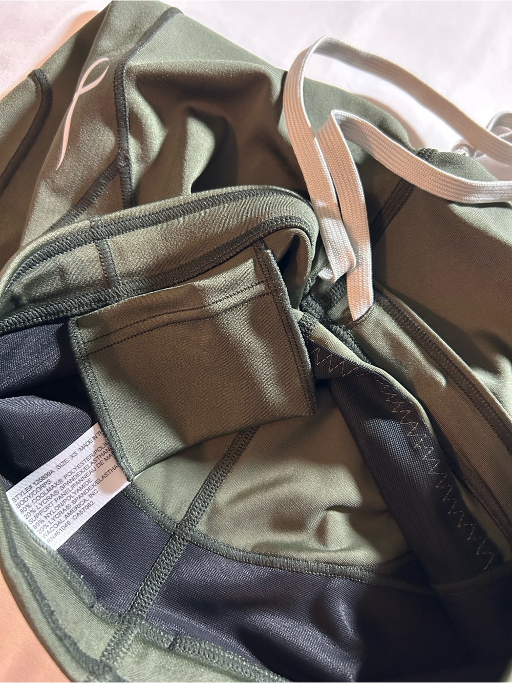 CW-X Compression Capri Leggings Olive Green Size XS - Picture 8 of 8